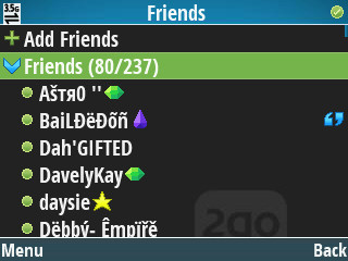 2go v7.0 friends list