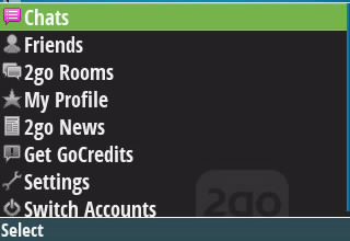 2go v7.0 menu