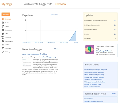how to create blogger or blogspot site