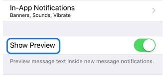 preview message