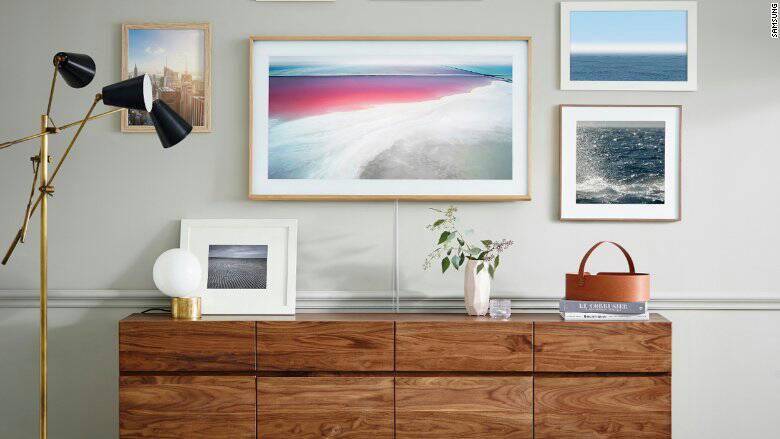 preview of Samsung plasma television with standby mode wallpaper like a wall frame.jpg